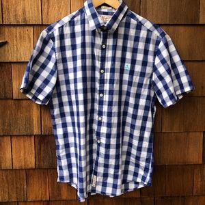 Original Penguin Mens short sleeve Plaid shirt